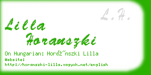 lilla horanszki business card